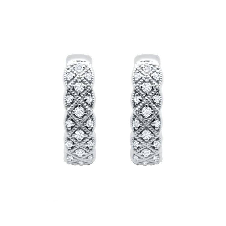 Zlaté kruhové náušnice s diamanty Laura