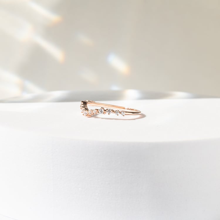 Vykrojený eternity prsten s lab-grown diamanty Kenzie 141756