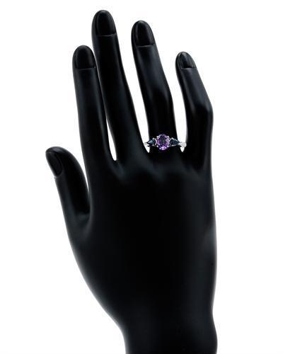 Stříbrný prsten s ametystem a safíry 1847