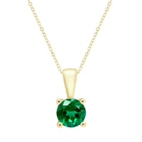 Stříbrný přívěsek se smaragdem s výběrem velikosti Quinn