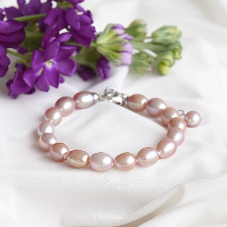 Náramek z levandulových perel 83467