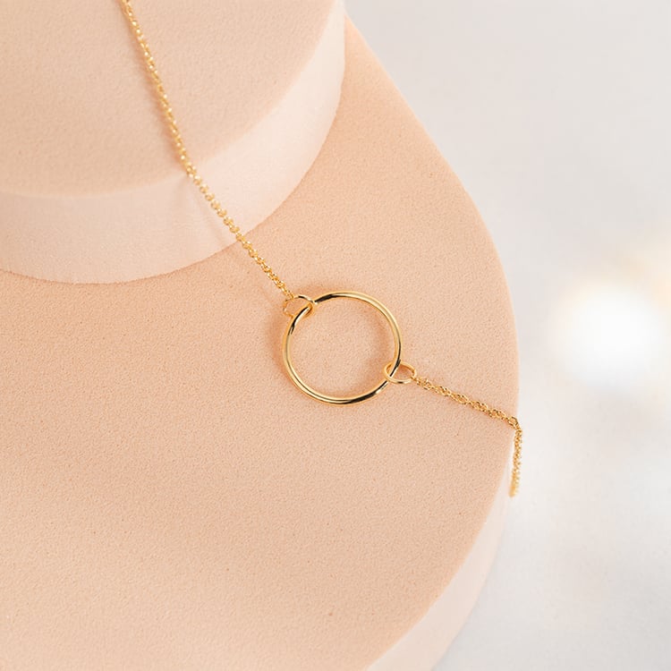 Stříbrný náhrdelník minimalistického tvaru Karma 149233