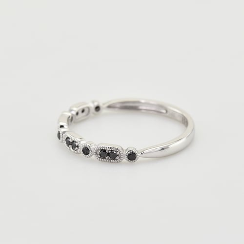 Zlatý eternity prsten s černými diamanty Liam