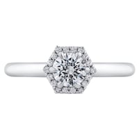 Halo prsten s lab-grown diamanty Nalani