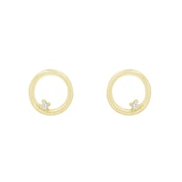 Zlaté napichovací karma náušnice s diamantem Abner