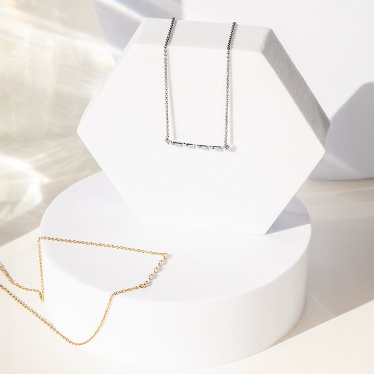 Minimalistický náhrdelník s lab-grown diamanty Isaac 141175