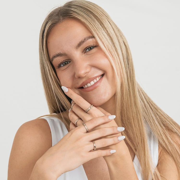 Snubní prsteny z oříškového zlata Rock 166291