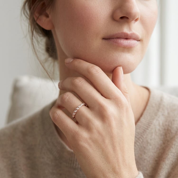 Proplétaný eternity prsten s lab-grown diamanty Rami 169730
