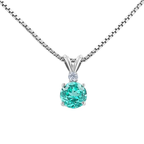 Sada šperků s kulatým lab-grown paraiba turmalínem Alandra