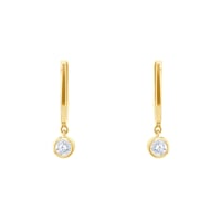 Zlaté visací náušnice s lab-grown diamanty Nova