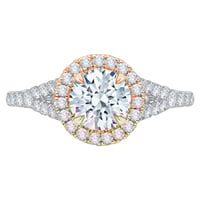 Zásnubní prsten v halo stylu s lab-grown diamanty Tribeca