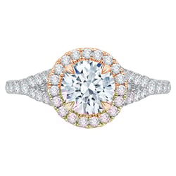 Zásnubní prsten v halo stylu s lab-grown diamanty Tribeca