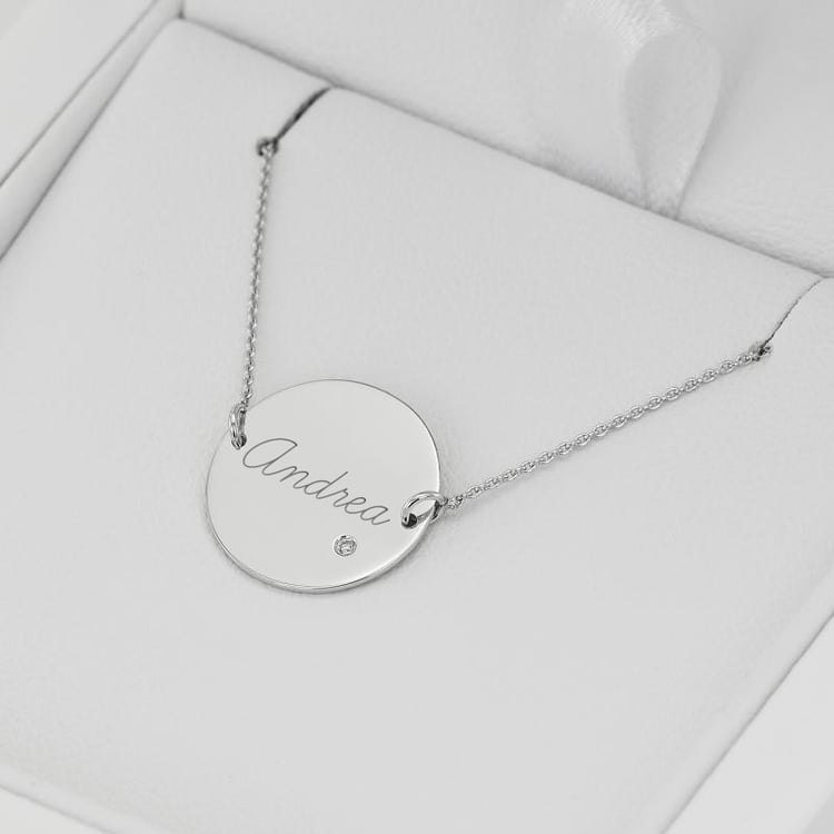 Zlatý náramek s diamantem a s gravírem dle vaší volby Shalek 115179