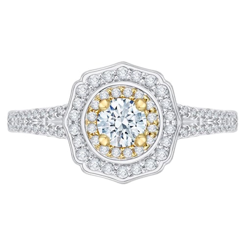 Extravagantní halo zásnubní prsten s lab-grown diamanty Giacomo