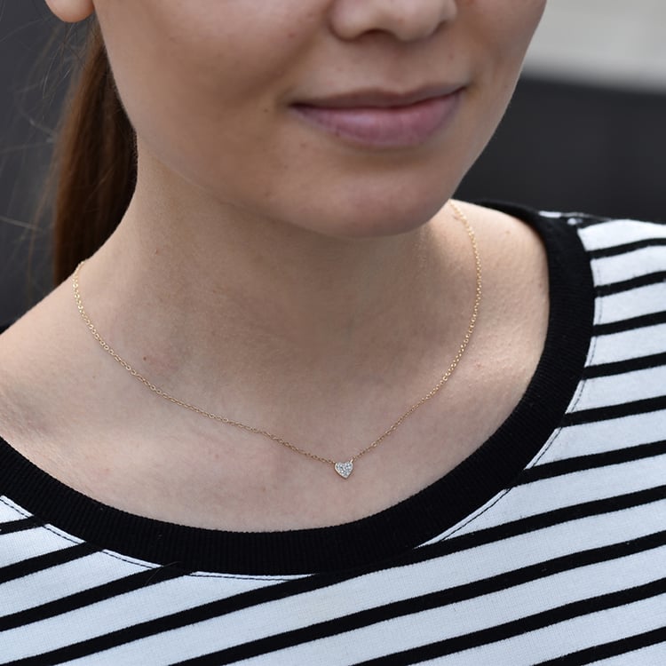 Srdíčkový náhrdelník s diamanty Maree 41679