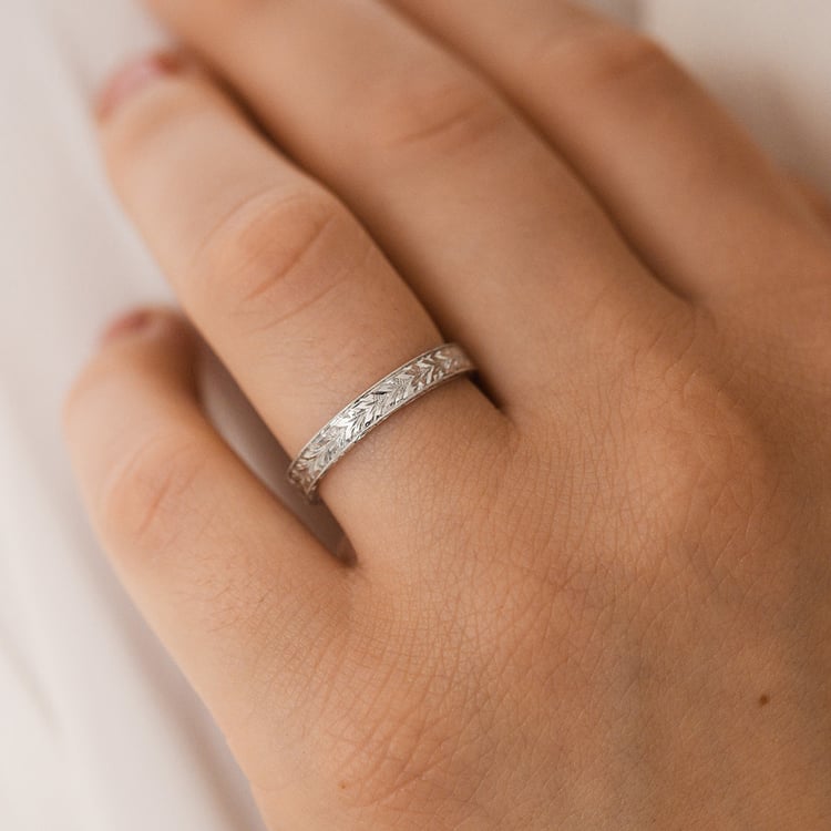 Platinové vintage snubní prsteny Hannu 157885