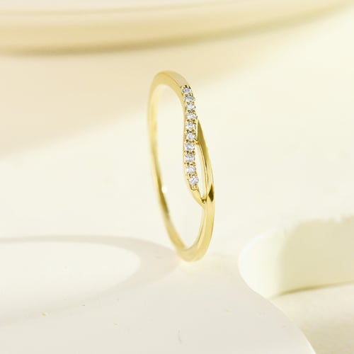 Atypický prsten ze stříbra s lab-grown diamanty Terje
