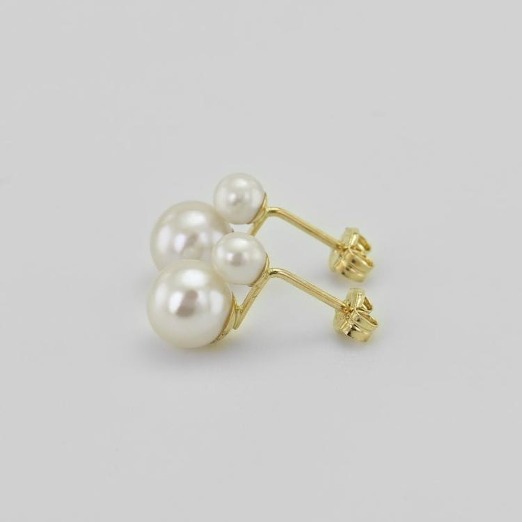 Zlaté perlové náušnice 37952