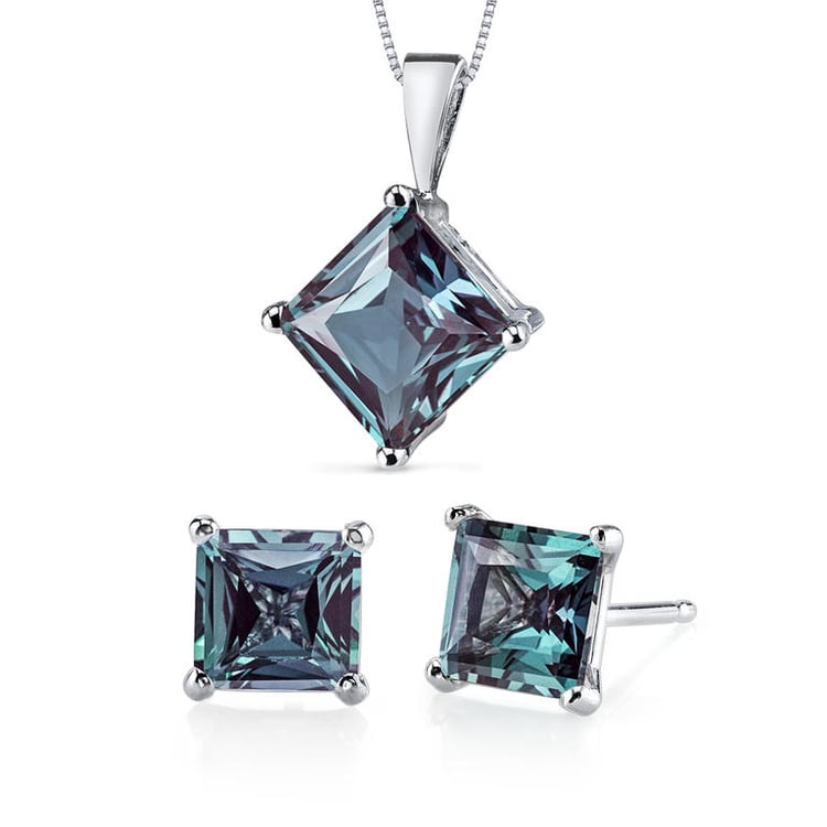 Zlatá kolekce šperků s princess alexandrity Nirel 12195