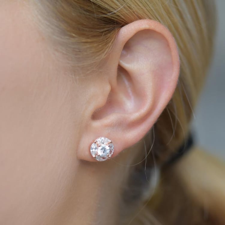 Stříbrné pozlacené náušnice 21341