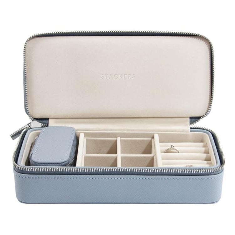 Velké cestovní pouzdro na šperky modré 2v1 London