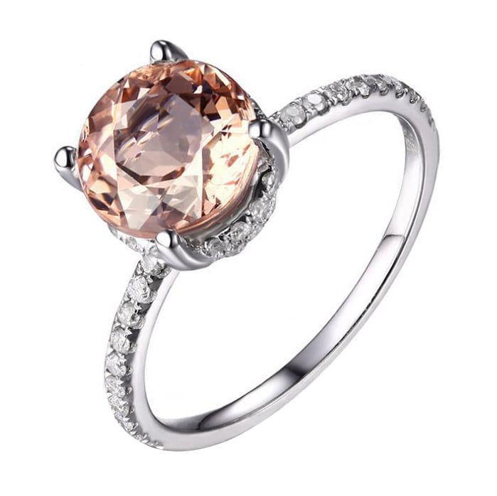 Zásnubní prsten s morganitem a diamanty Annis