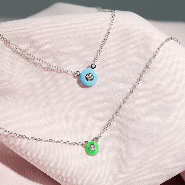 Keramický náhrdelník s lab-grown diamantem Celina 122064