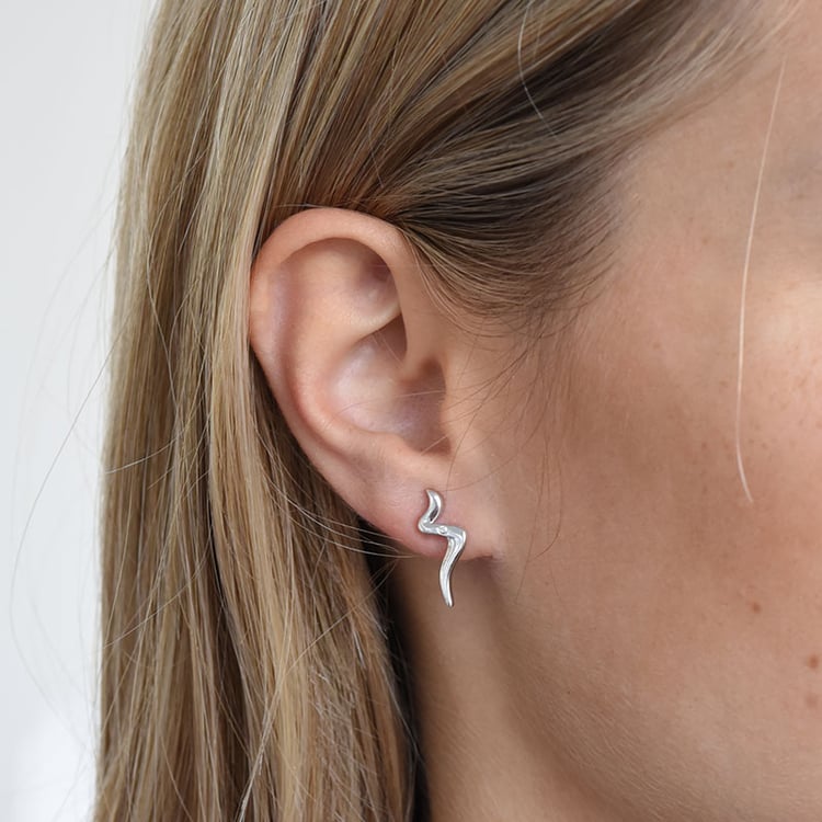 Stříbrné náušnice s diamanty 86216