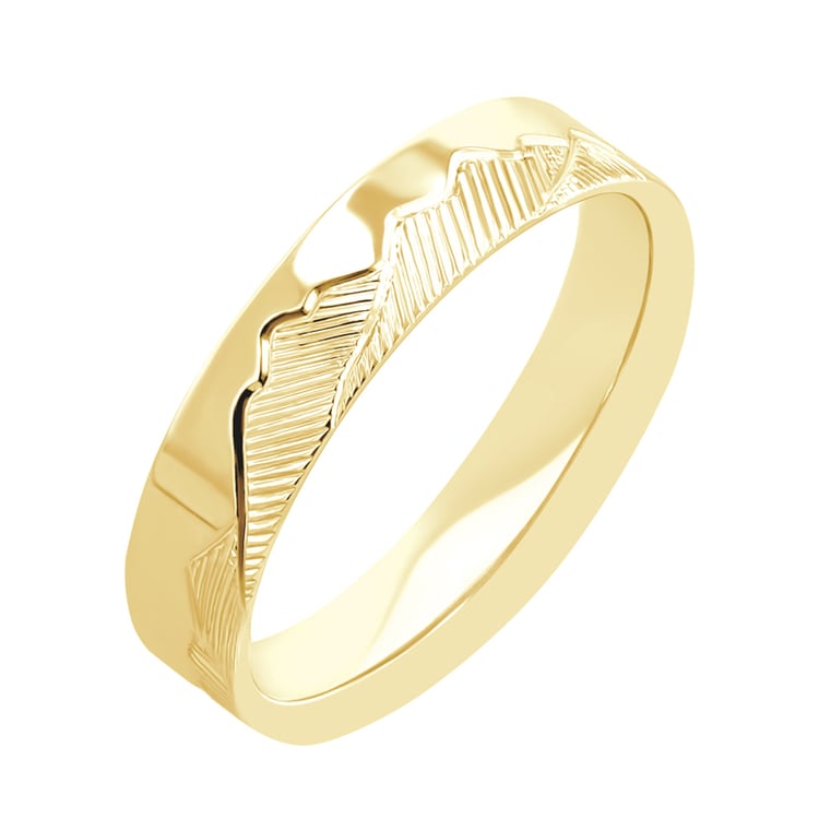 Snubní prsteny s ruční rytinou hor Safa 116392