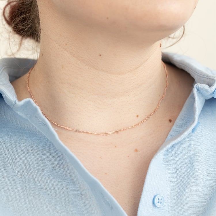 Singapur řetízek 42 cm ze stříbra 125233