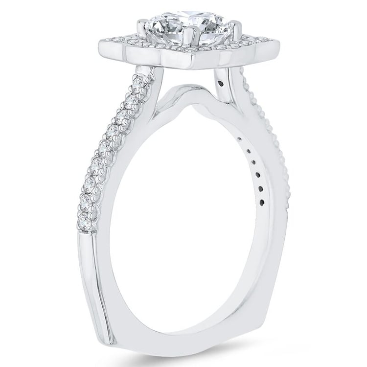 Zásnubní diamantový prsten v halo stylu ze zlata 46231