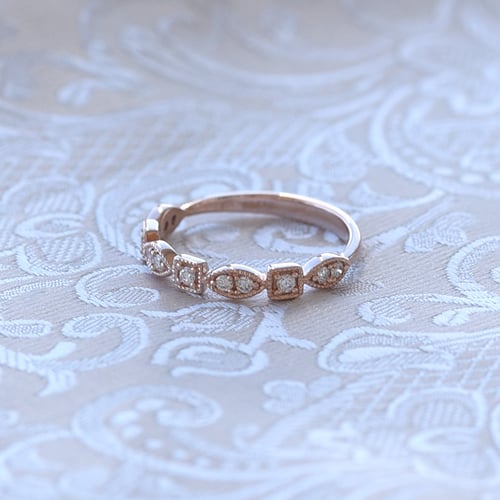 Vintage prsten s moissanity a komfortní pánský prsten Hadya
