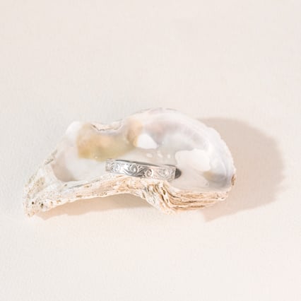 Vintage snubní prsteny s gravírem a diamantem Denton