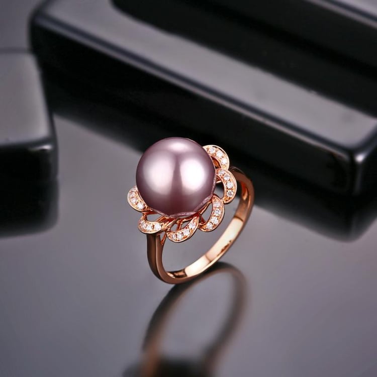 Prsten z růžového zlata 13175