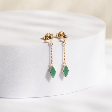 Zlatá kolekce šperků s brazilskými smaragdy Raíz