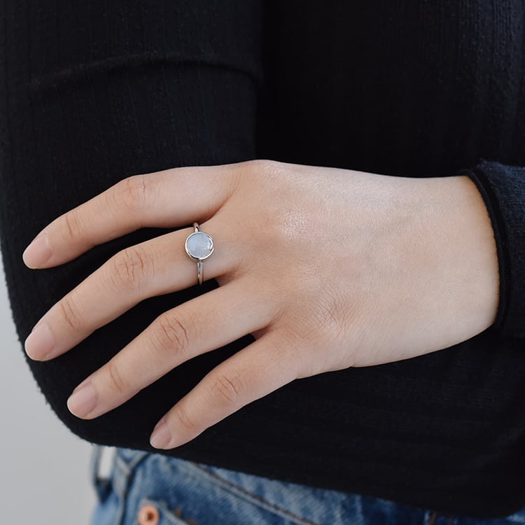 Zlatý prsten s měsíčním kamenem 96425