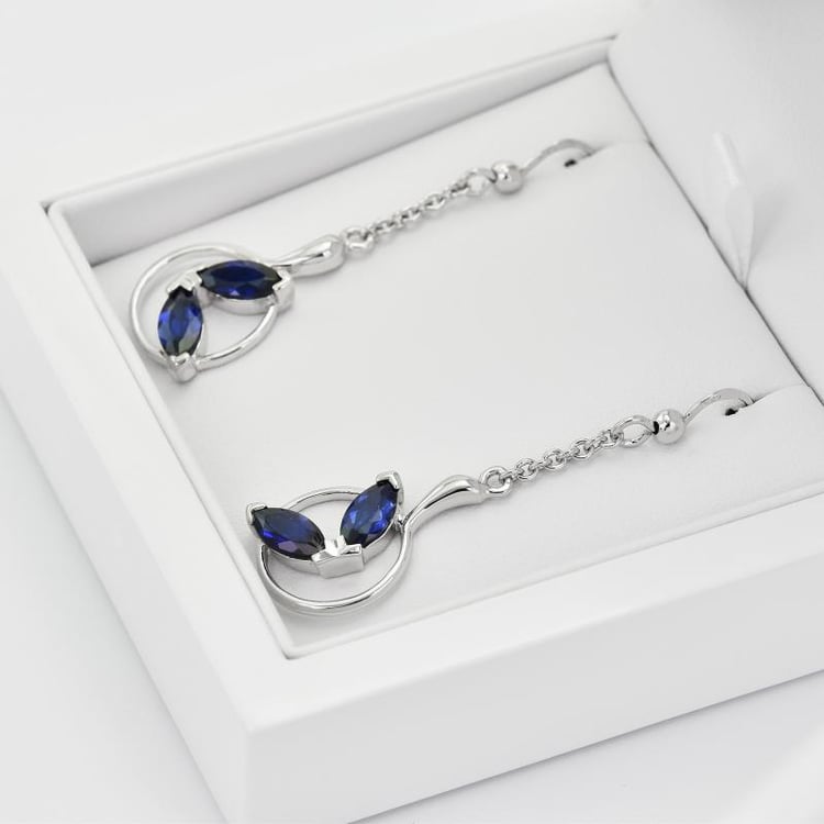 Náušnice se safíry 29105