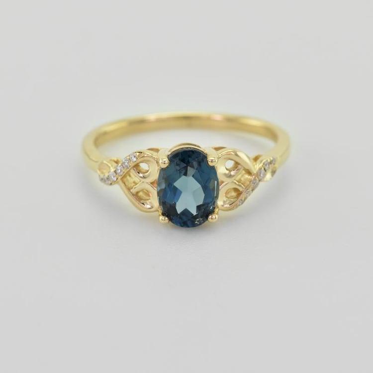 Zlatý topazový prsten 23119