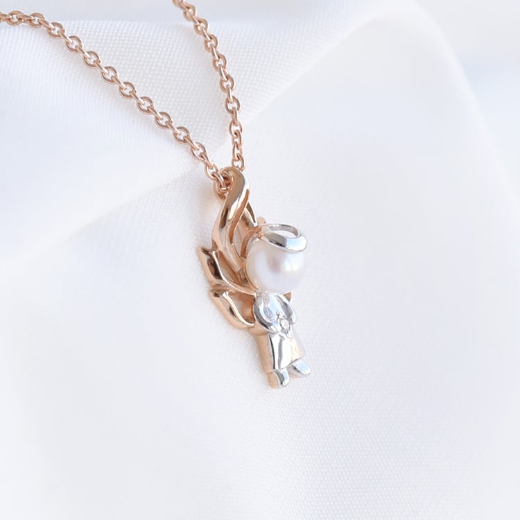 Diamantový přívěsek s perlou 91734