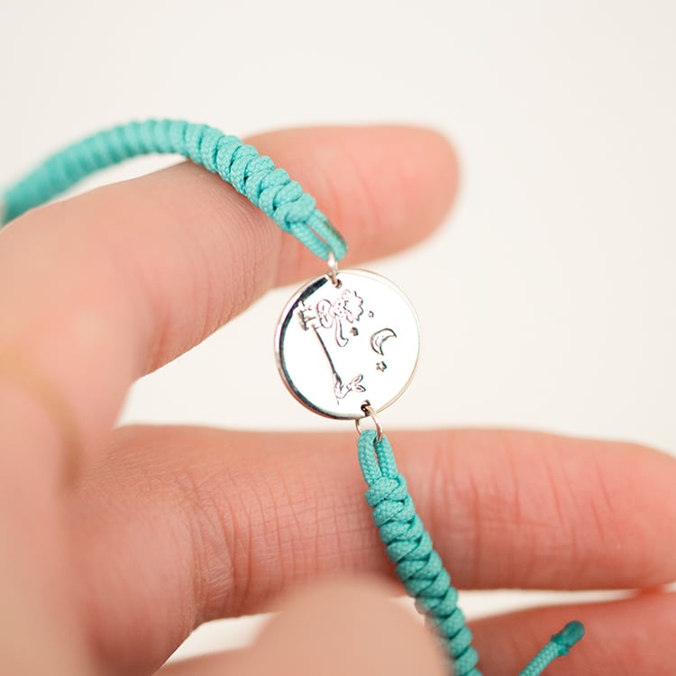 Stříbrný provázkový náramek Malý princ s liškou 134244