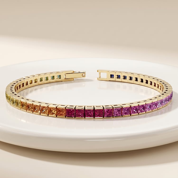 Elegantní stříbrný náramek se safíry Kyril 167017