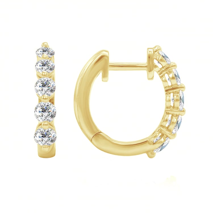 Zlaté náušnice s diamanty 80322