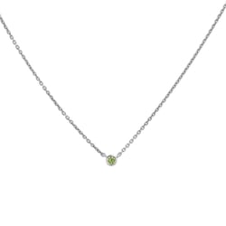 Minimalistický náhrdelník se zeleným safírem Glosie