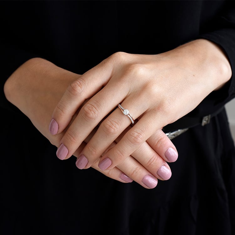 Prsten s diamanty 87124