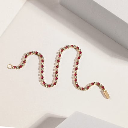 Tenisový náramek s rubíny a diamanty Kendrick