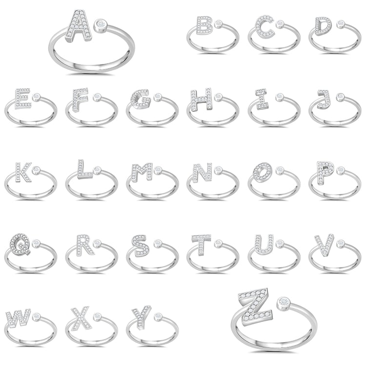 Diamantový prsten s výběrem písmene a drahokamu Armand 87882