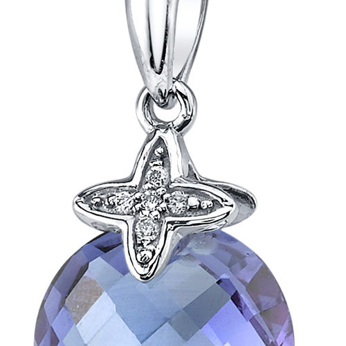 Náhrdelník z bílého zlata s alexandritem a diamanty 29925