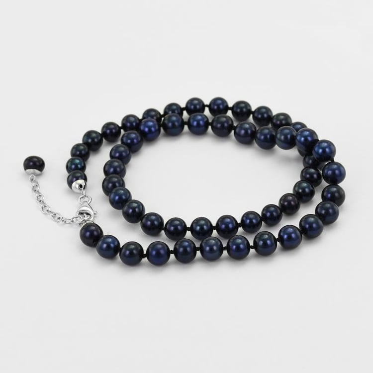 Stříbrný náhrdelník s perlami 50897