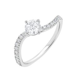 Atypický zásnubní prsten s diamantem Elise