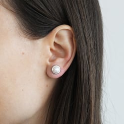 Stříbrné napichovací náušnice s perlami Sophia